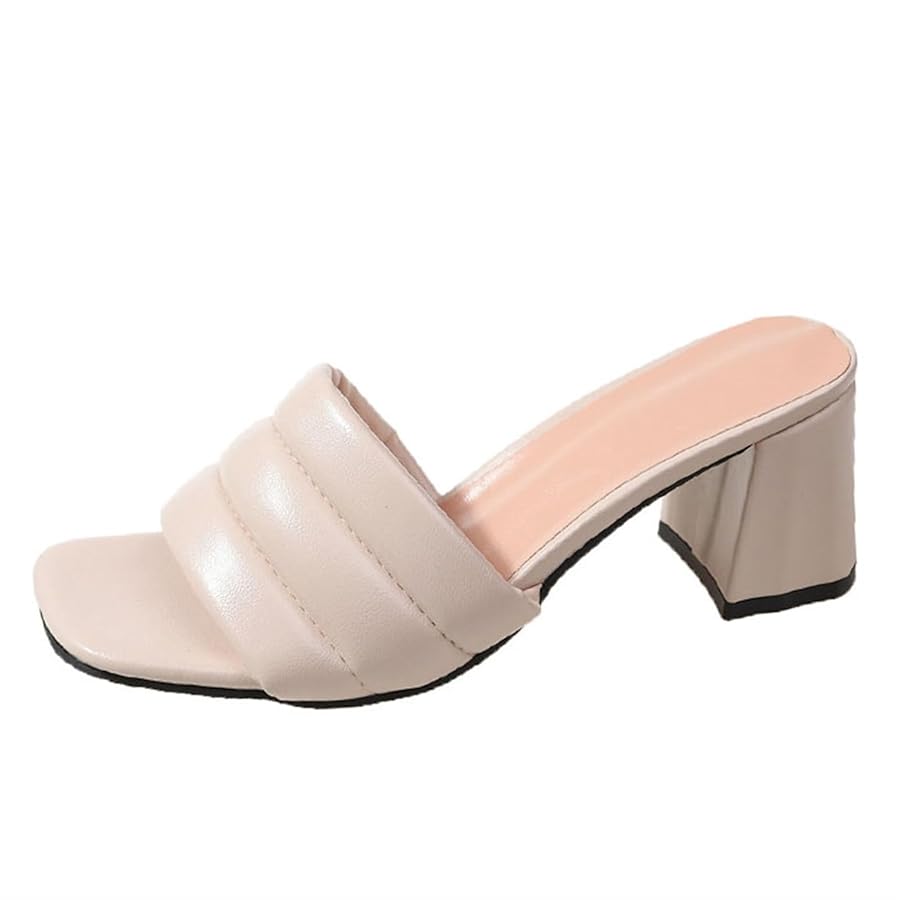 janis market - せんよう ZARA Black Satin Leather Square Toe Platform Mule Chunky